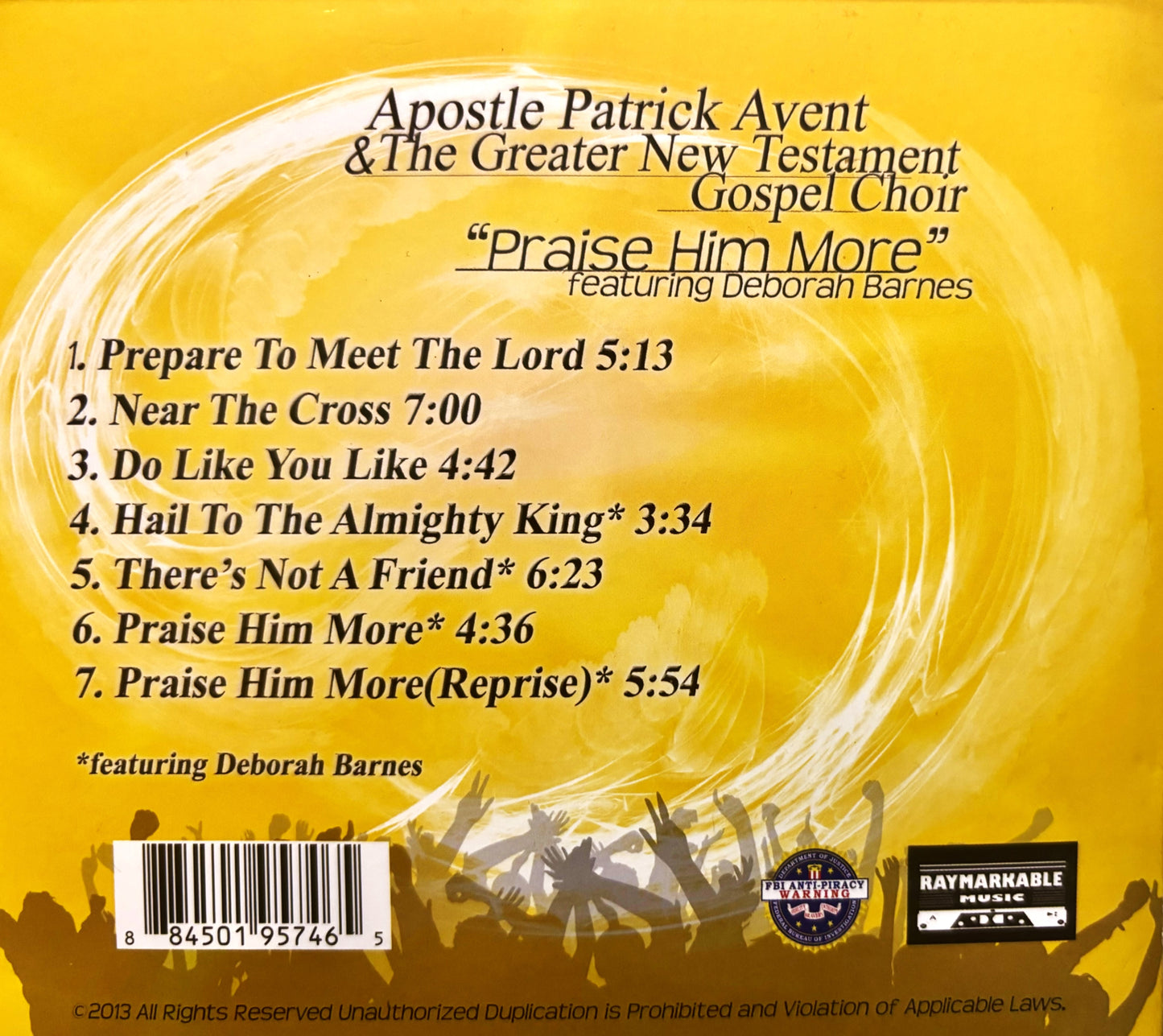 PRAISE HIM MORE CD (7 Songs) by Patrick Avent